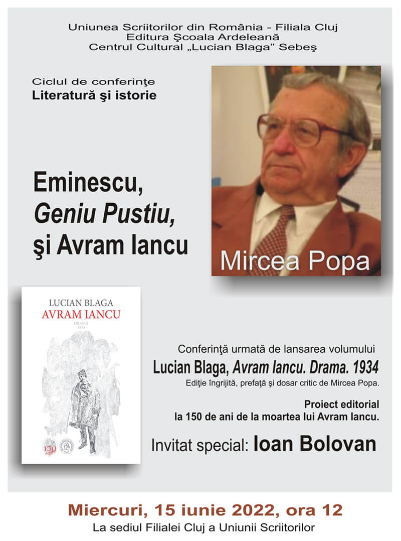 Conferință Mircea Popa - Lansare „Avram Iancu” de Lucian Blaga