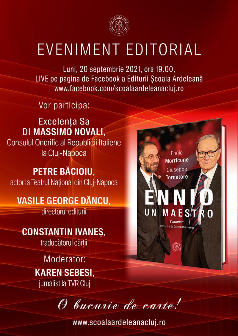 Lansare de carte: Ennio Morricone, Giuseppe Tornatore - „Ennio. Un maestro”