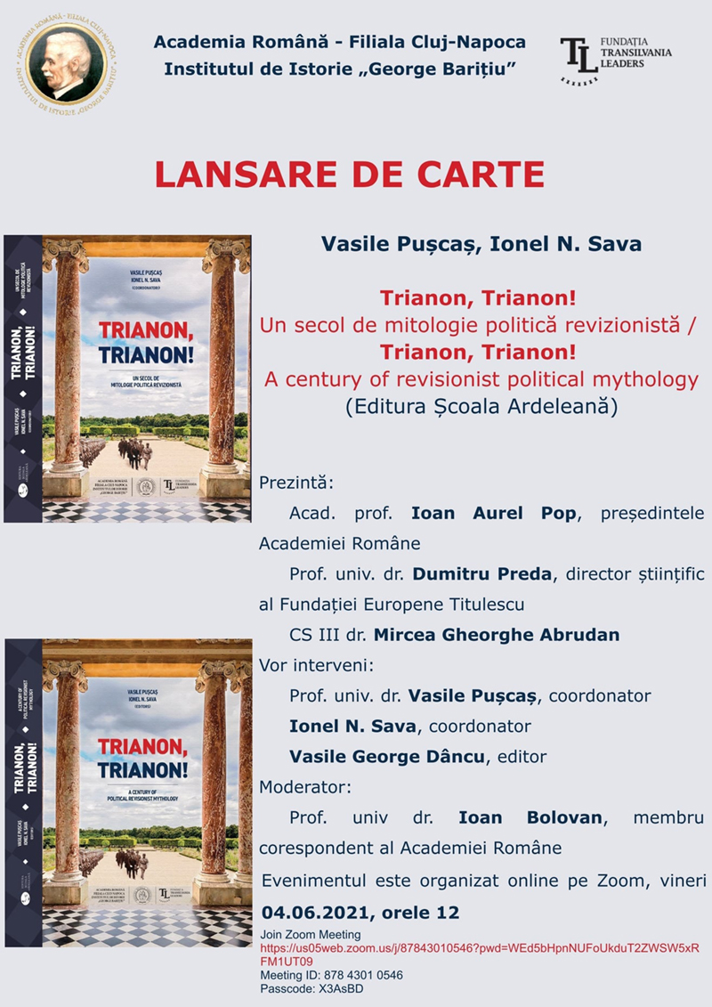 Lansare de carte: „Trianon, Trianon!”