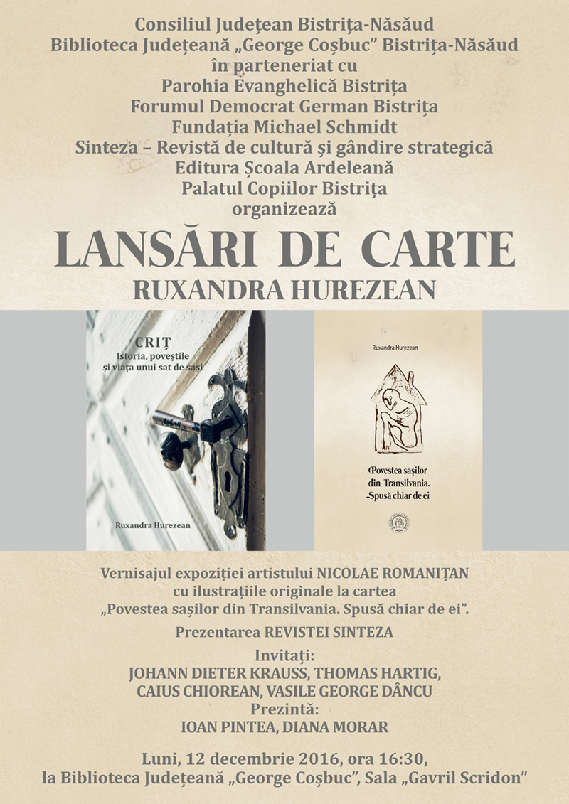 Lansare Ruxandra Hurezean la Bistrița
